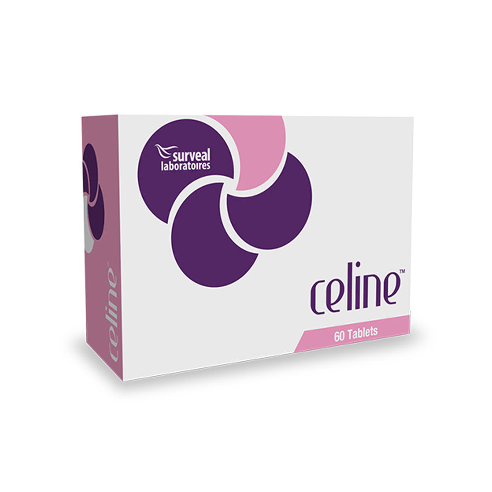 Box of Celine™ PCOS support tablets for women promoting egg quality and reproductive health