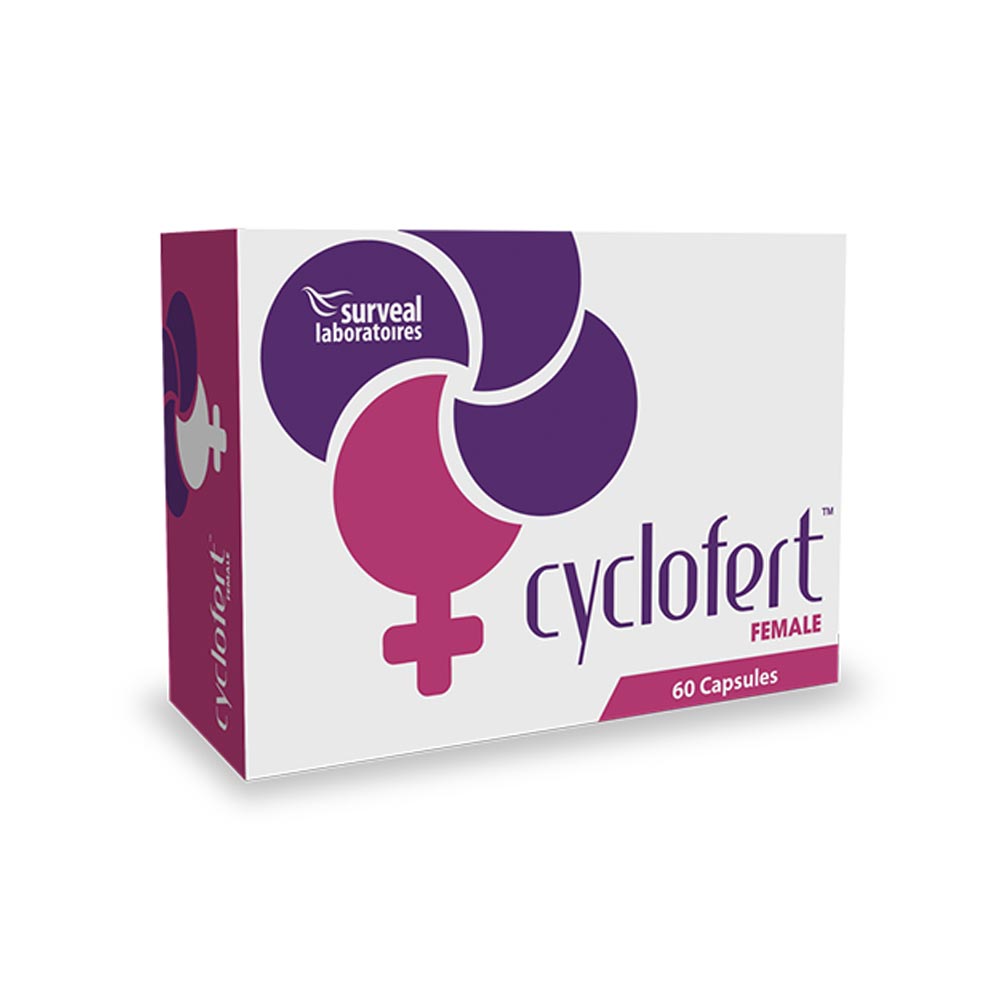 Cyclofert Female™ dietary supplement with vitamins, minerals, and antioxidants for reproductive health