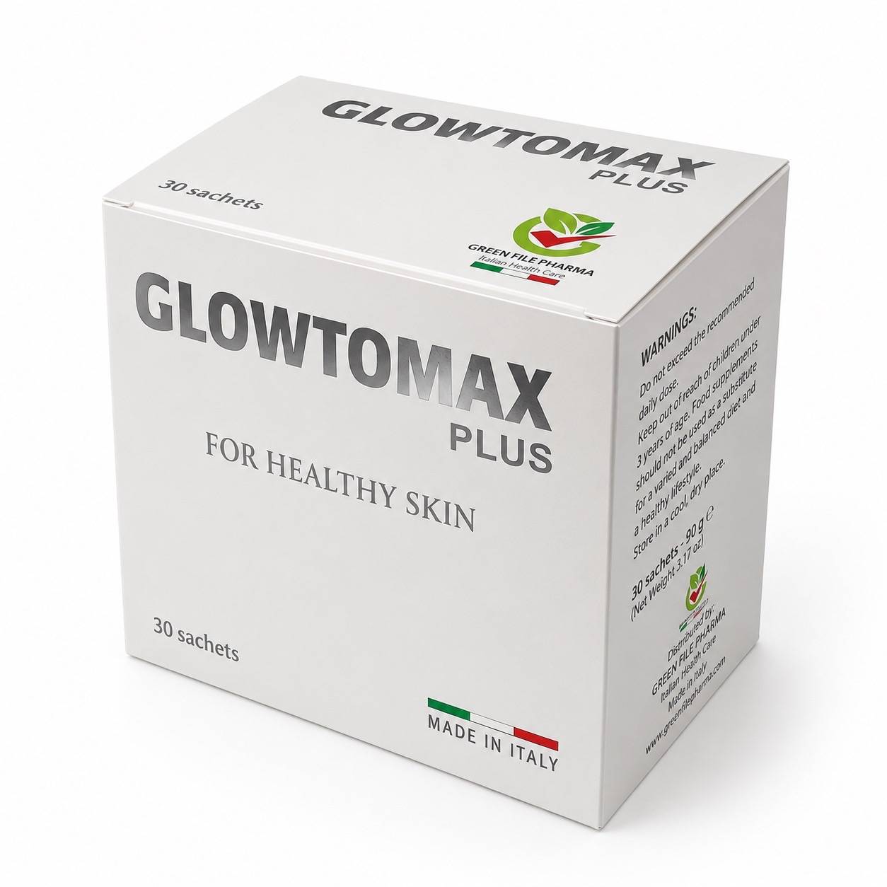 glutathione in italiano GLOWTOMAX PLUS 30 Sachets