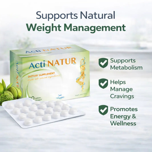 ActiNatur weight management supplement tablets with natural ingredients