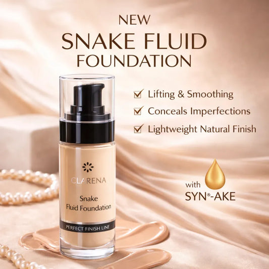 Clarena Snake Fluid Foundation lifting smoothing fluid foundation (Medical Grade foundation) with Syn-Ake lightweight full coverage makeup