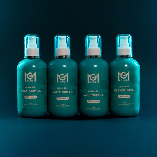 Four bottles of Dead Sea magnesium oil 38.9% magnesium chloride