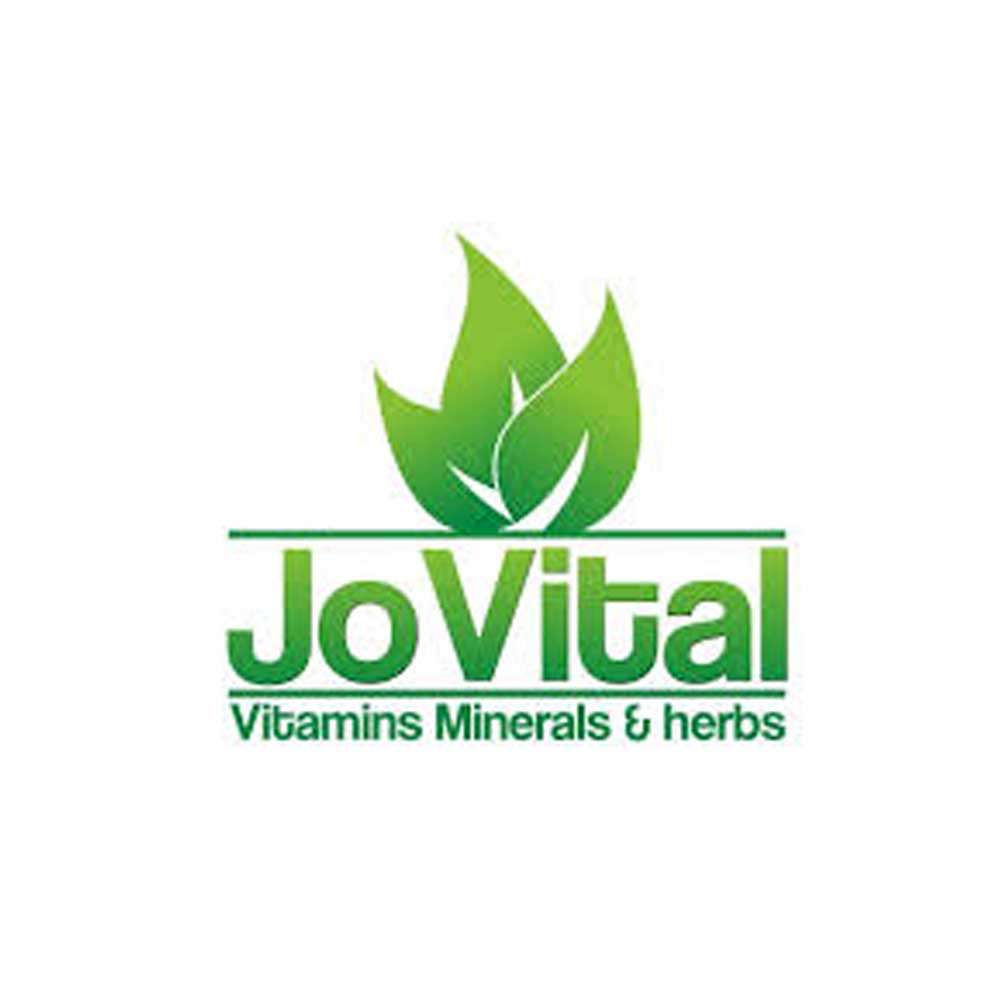 JoVital logo showcasing premium supplements and wellness solutions.