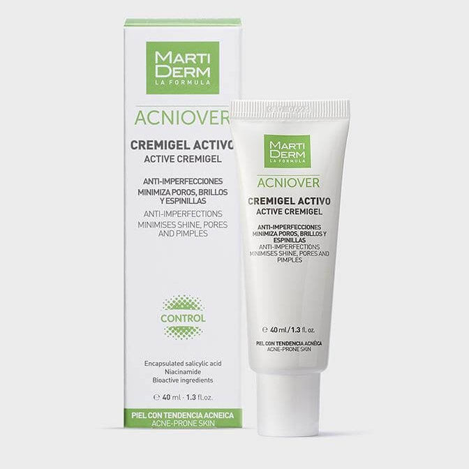 Martiderm Acniover Active Cremigel – Reduces oil, blackheads, and blemishes