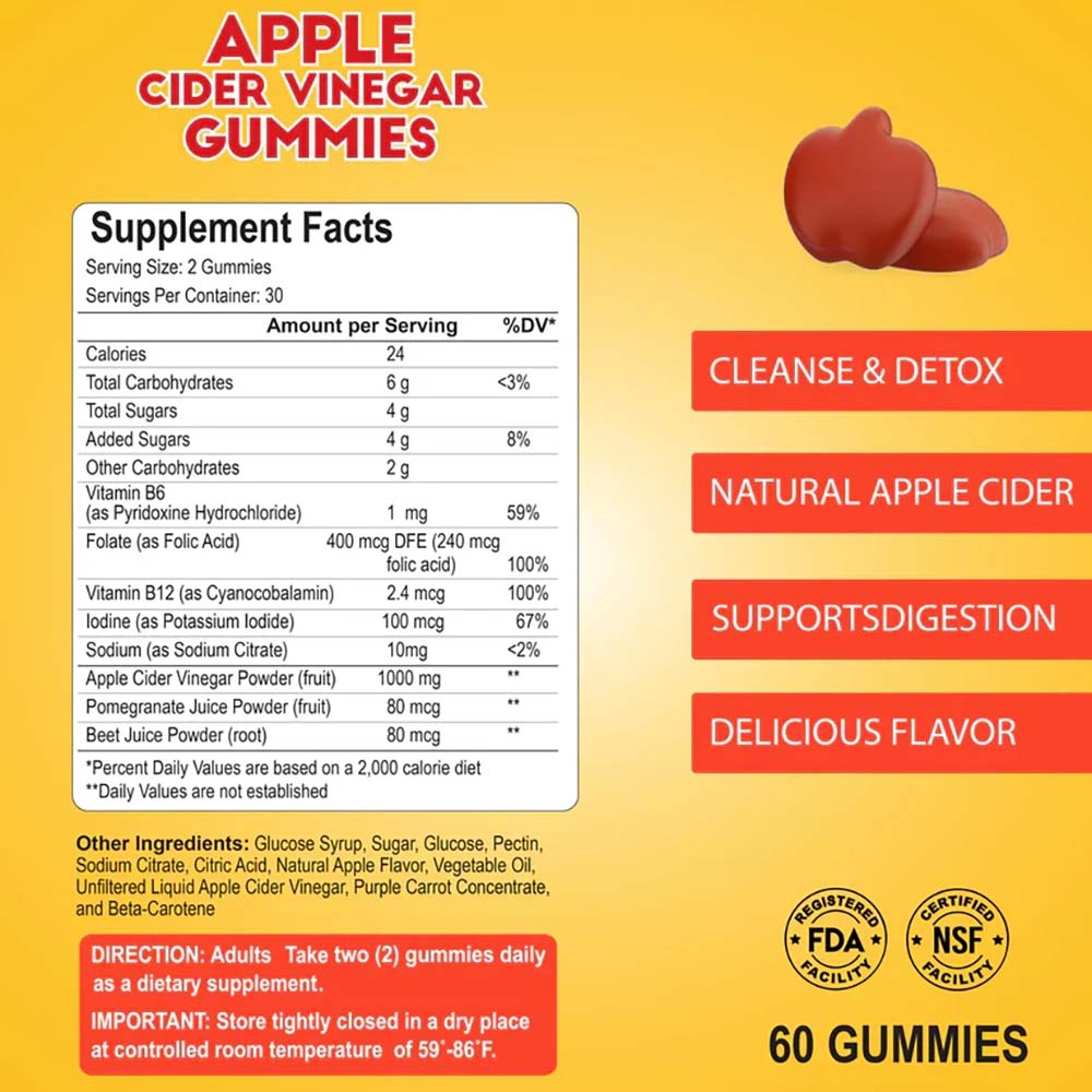 Alfa Apple Cider Vinegar Gummies | 60 Gummies