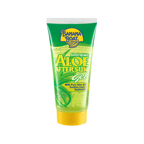 Banana Boat Soothing Aloe Aftersun Gel 90ml tube, aloe vera formula for cooling, soothing, and hydrating sun-exposed skin.