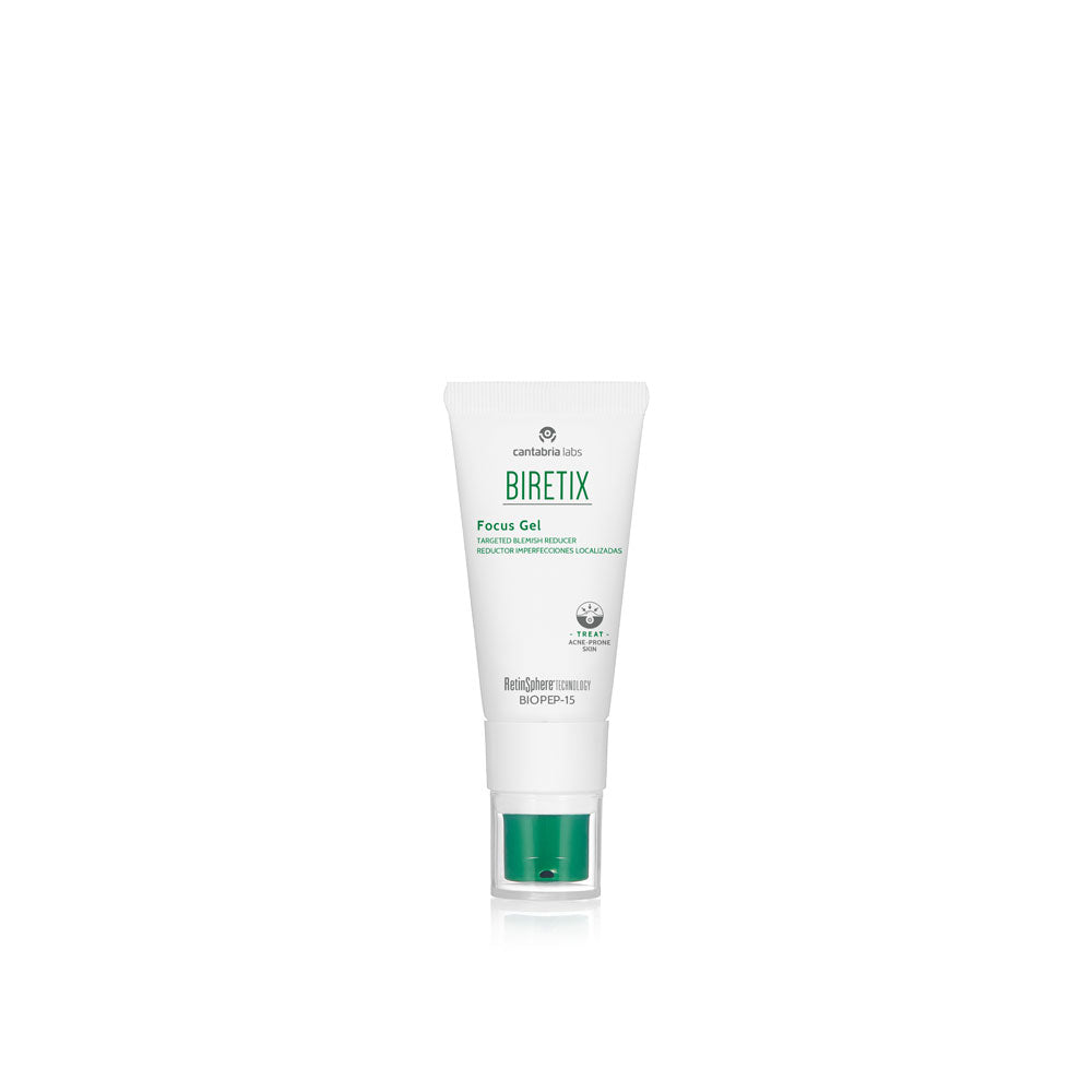 Biretix Focus Gel 50ml with salicylic acid, niacinamide, and glycolic acid to minimize imperfections and calm acne-prone skin.