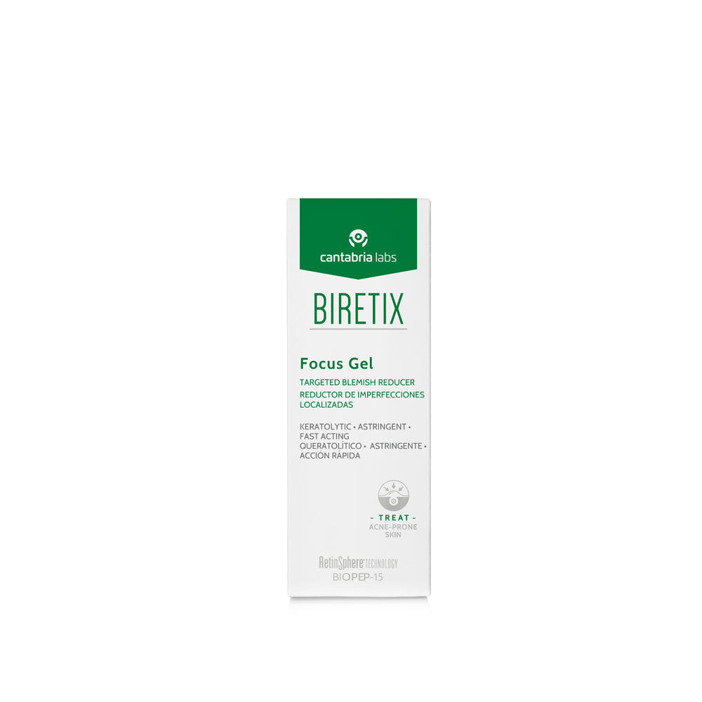 Acne gel by Biretix, 50ml, targets blemishes with advanced formula, offering keratolytic and anti-inflammatory benefits.