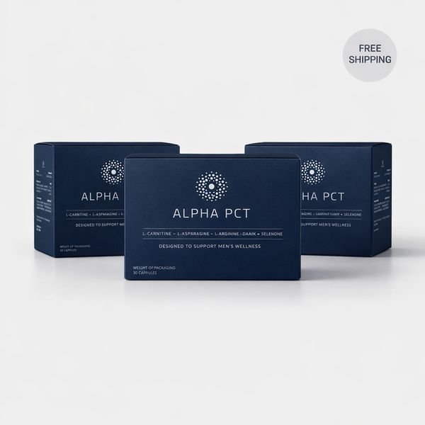 Alpha PCT men’s wellness supplement 3-box bundle with 90 sachets and free shipping