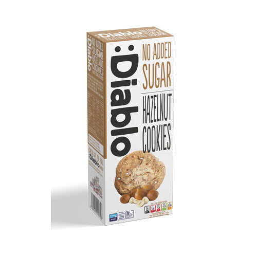 No added sugar hazelnut cookies in a 135g pack, perfect for healthier snacking.