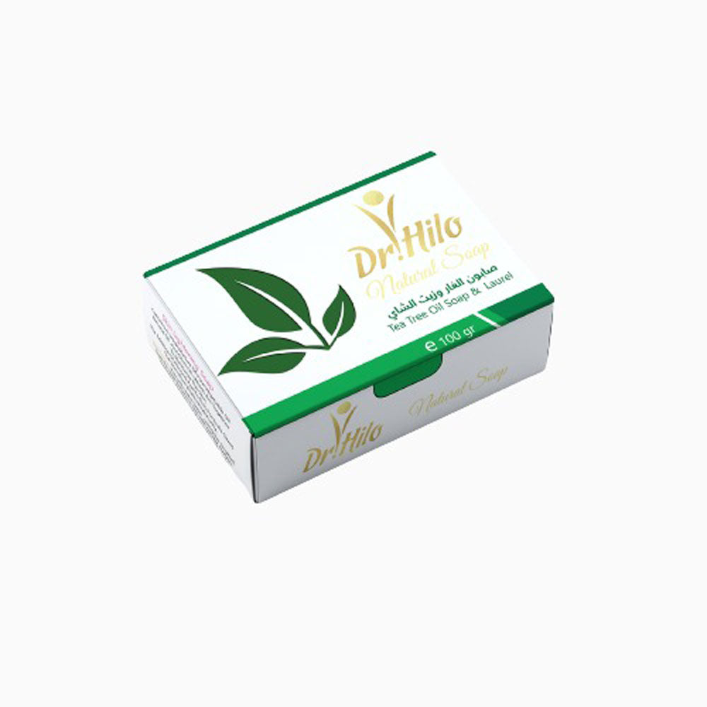 Dr.Hilo Laurel & Tea Tree Oil Soap for fungal infections, acne treatment, and skin moisturization.