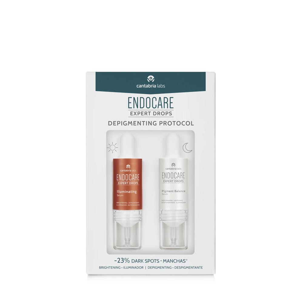 Endocare Expert Drops Depigmenting Protocol 2*10 ml skin whitening package. 