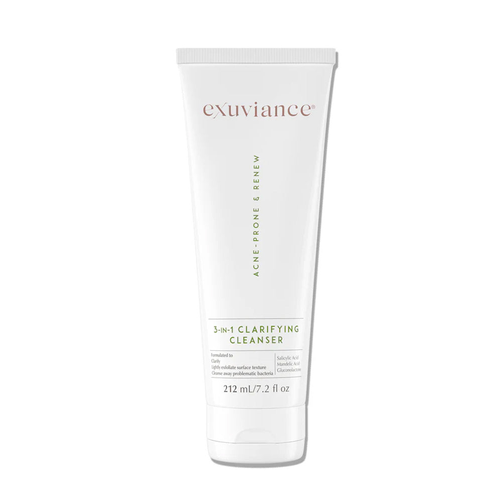 Exuviance 3 in 1 Clarifying Cleanser, 212 ml, for oily, acne-prone skin, exfoliates and balances for a clearer complexion.