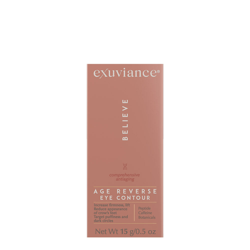 Close-up of Exuviance Age Reverse Total 360 Eye Contour, targeting wrinkles and dark circles.