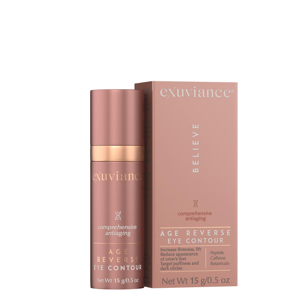 Exuviance Age Reverse Total 360 Eye Contour cream for smoother, firmer, and brighter eye area skin.