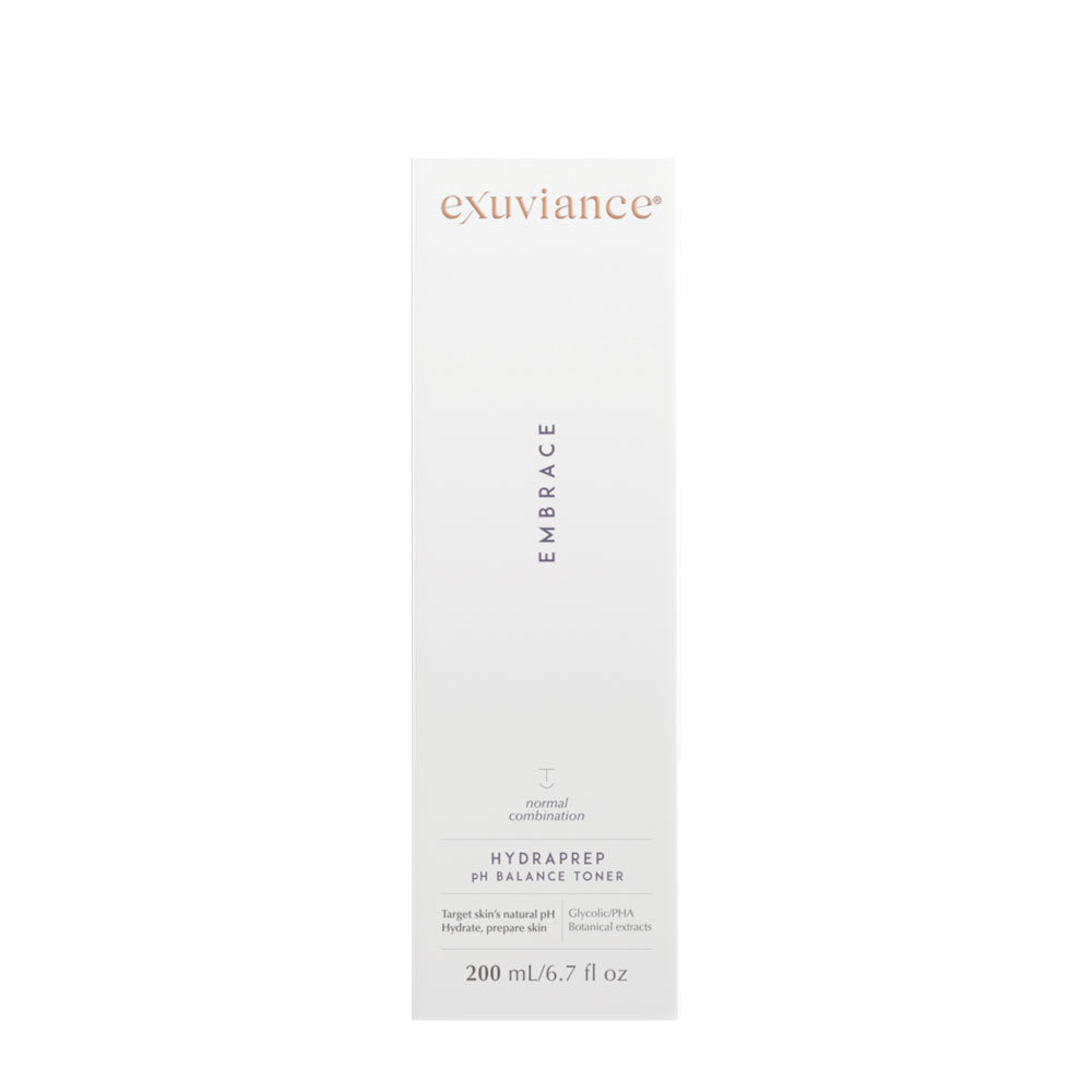 Close-up of Exuviance HydraPrep Toner texture showcasing its lightweight liquid formula with Glycolic Acid.