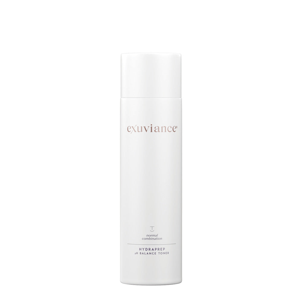 Exuviance HydraPrep pH Balanced Toner bottle, 200 ml, ideal for hydrating and rebalancing normal to combination skin.