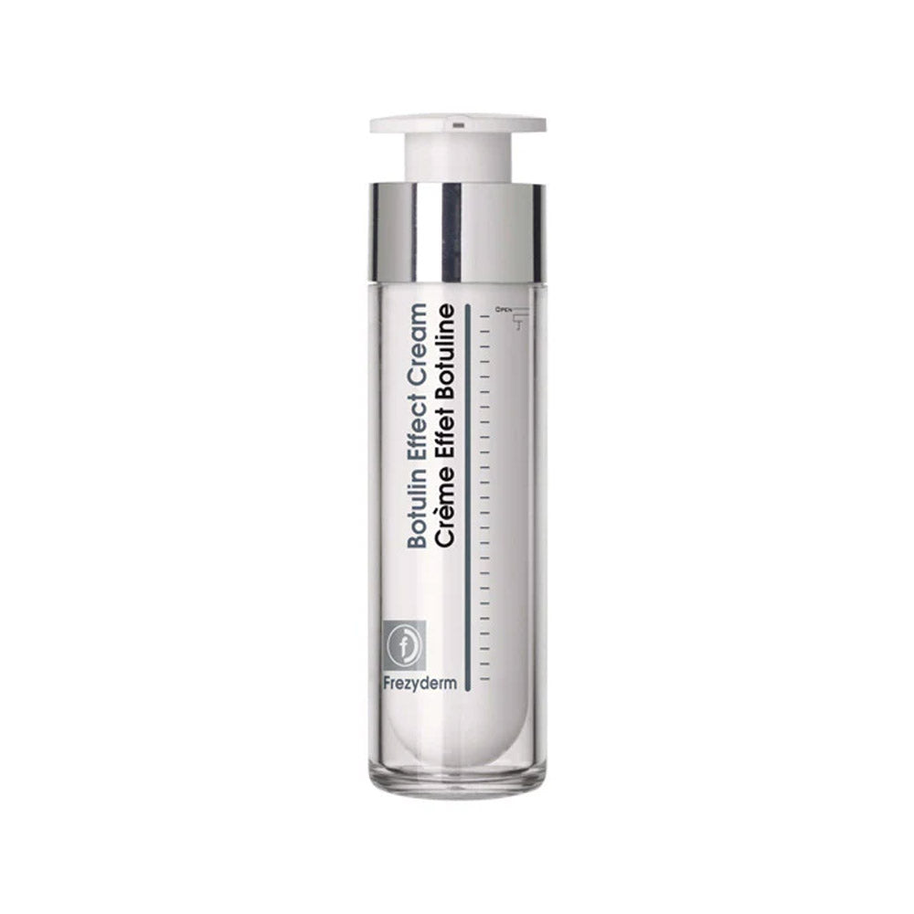 Frezyderm Botulin Effect Cream 50ml for reducing wrinkles and fine lines, hydrating skin, and promoting youthful appearance.