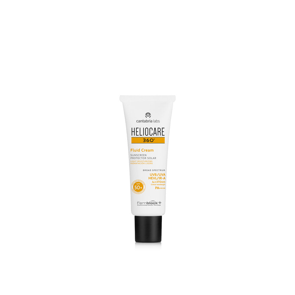 Heliocare 360 Fluid Cream Spf 50+ Sunblock 50ml tube.