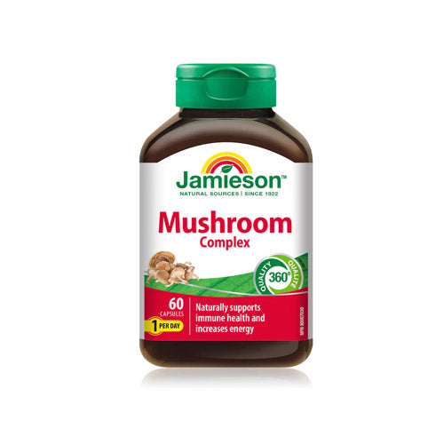 Jamieson Mushroom Complex | 60 Capsules – Supports immune health, boosts energy, and helps the body adapt to stress with Reishi, Lion’s Mane & more.