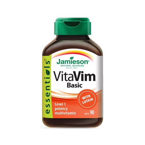 Jamieson VitaVim Basic 90 Capsules – Daily Multivitamin for Energy, Immunity & Overall Health, Gluten-Free & Lactose-Free.