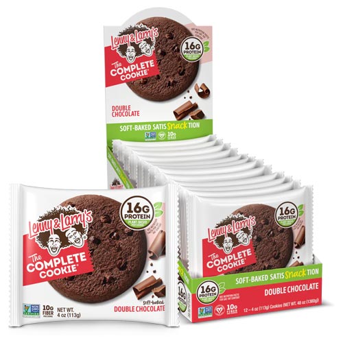 Box of 12 Double Chocolate Complete Cookies, vegan and packed with protein and fiber