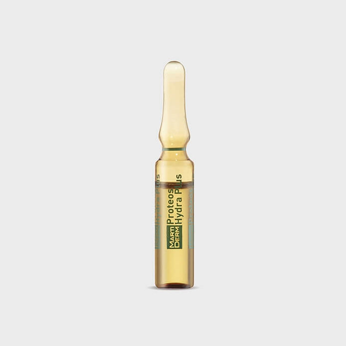 Marina Derm Protein Hydra Plus ampoule on a light gray background