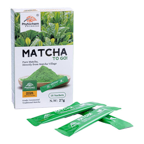 Matcha To-Go Sachets – Premium powdered green tea in convenient single-serve packs.