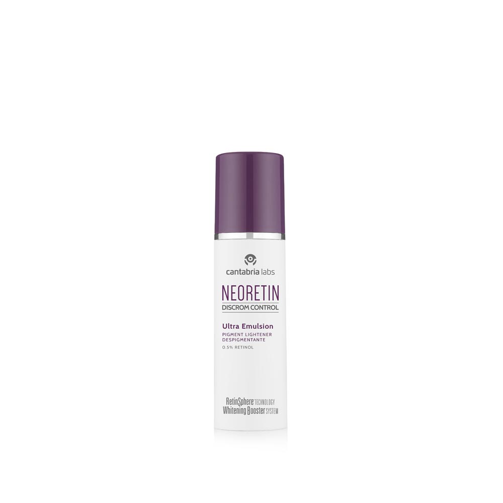 Neoretin Ultra Emulsion with tranexamic acid, niacinamide, and retinoids for bright, even-toned skin.