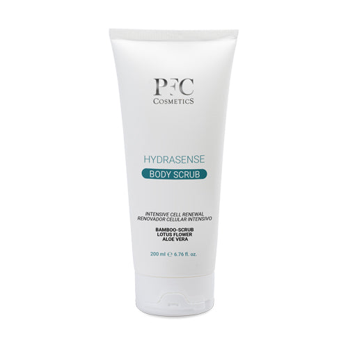 PFC Hydrasense Body Scrub 200ml – exfoliating, hydrating scrub with Bamboo, Blue Scrub, Aloe Vera & Lotus Flower