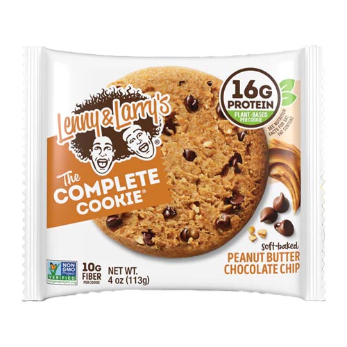 Lenny & Larry’s The Complete Cookie® Peanut Butter Chocolate Chip, 4 oz, featuring rich chocolate and creamy peanut butter.