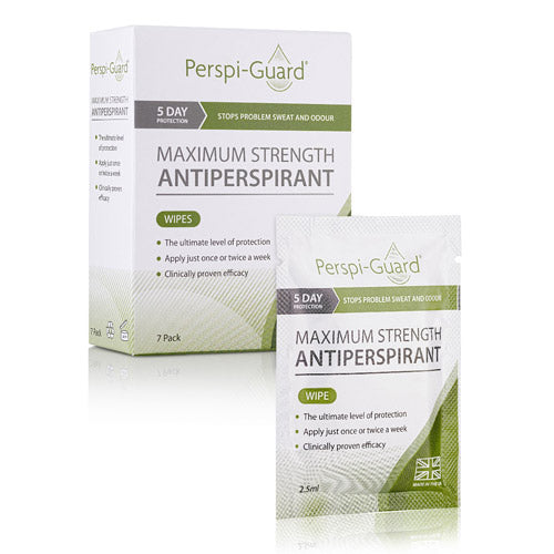 Perspi-Guard Maximum Strength Antiperspirant Wipes pack for ultimate sweat and odor protection on-the-go.