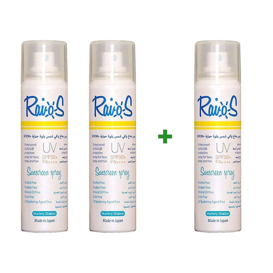 Raios Sunscreen Spray Offer | Buy 2 Get 1