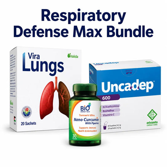 Respiratory Defense Max Bundle | Vira Lungs + Uncadep 600 + Nano Curcumin