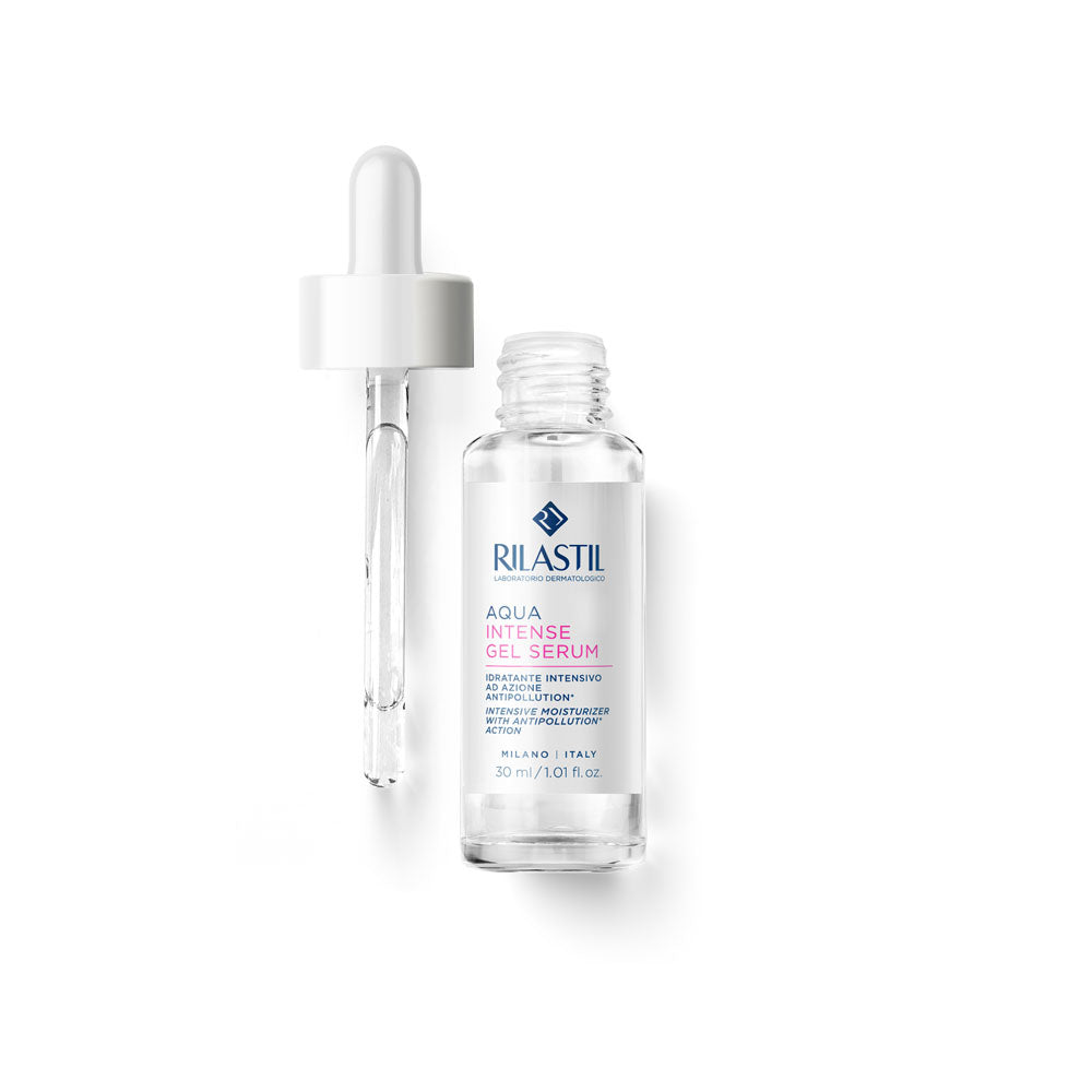 Rilastil Aqua Intense gel serum intensive moisturizer open pack.