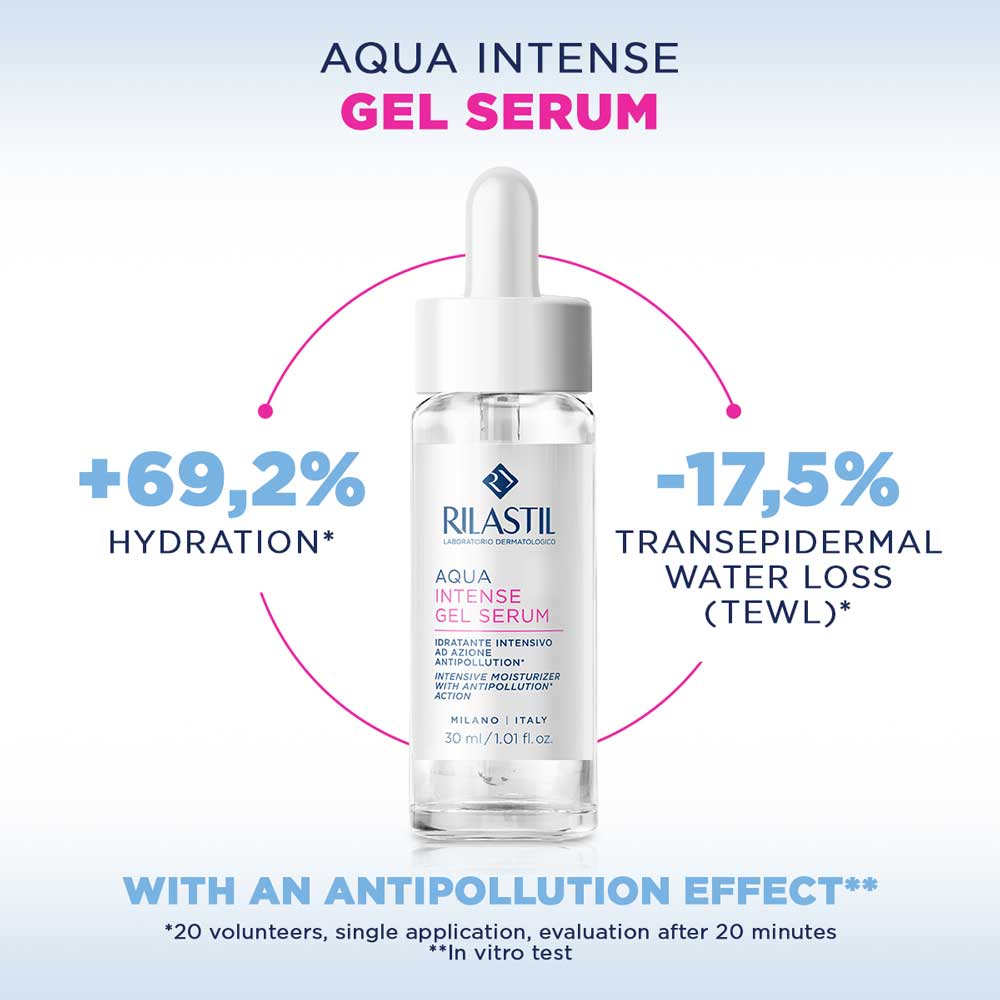 Rilastil Aqua Intense gel serum intensive moisturizer indications.