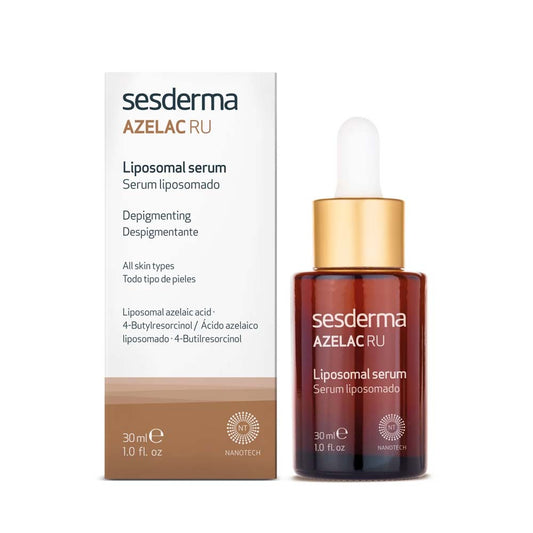 Sesderma Azelac RU Liposomal Serum for blemish reduction and skin clarity, with antioxidant properties for all skin types.