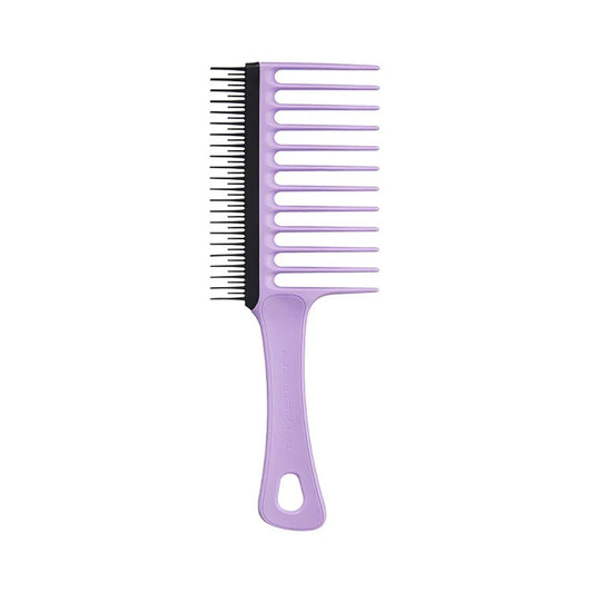 Tangle Teezer Wide Tooth Comb with dual-sided design for detangling and defining 3C-4C curly hair.