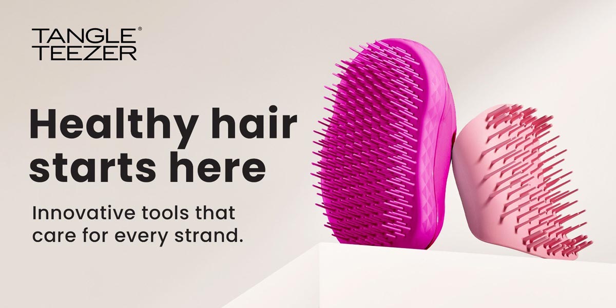 Tangle Teezer hair tools collection, offering expert solutions for detangling, reducing breakage, and promoting hair health.