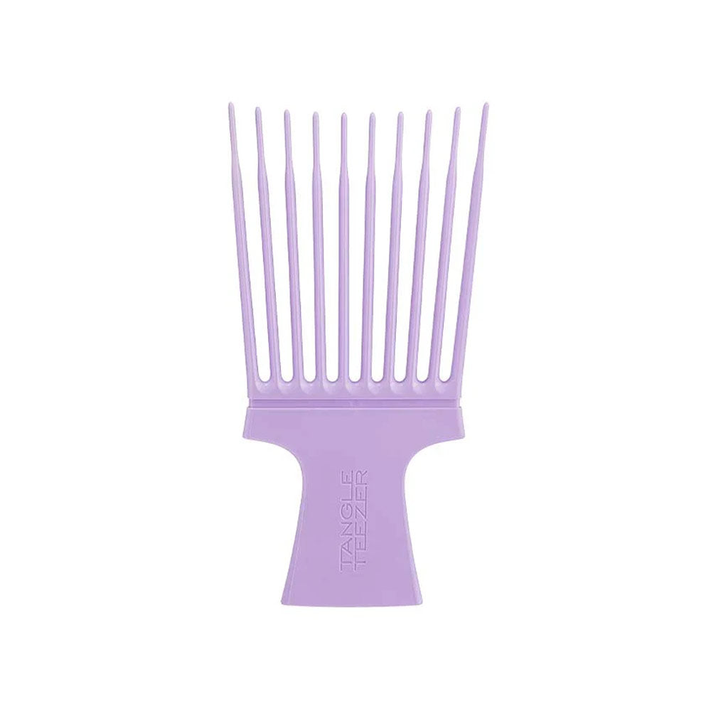 Lightweight Tangle Teezer Hair Pick with long teeth for creating lift, bounce, and preserving natural curl patterns.