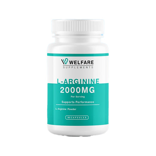 L-Arginine 2000 mg capsules for erectile function, athletic performance, and children's height growth.