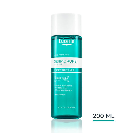 Eucerin DermoPure Purifying Toner 200 ml with AHA and PHA for acne-prone skin