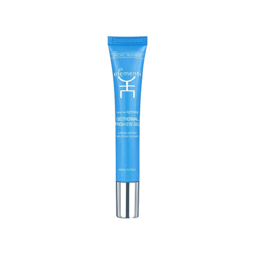 Gli Elementi Geothermal Fresh Eye Gel 15ml – cooling eye care with blue-light defense and anti-puff action
