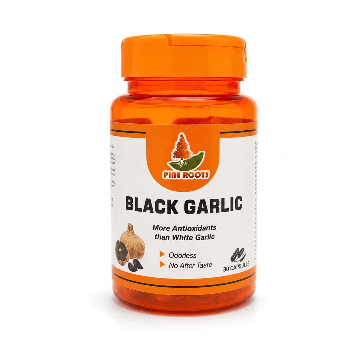 Pine Roots Black Garlic – 30 Capsules