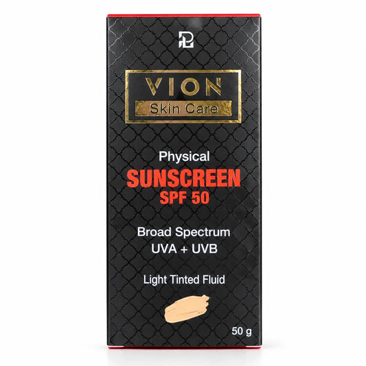VION Physical Sunscreen SPF 50 Light Tinted Mineral Sunscreen 50g