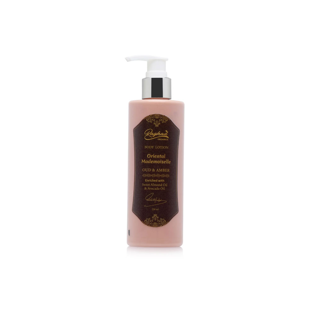 Raghad Organics Oriental mademoiselle Oud and Amber body lotion