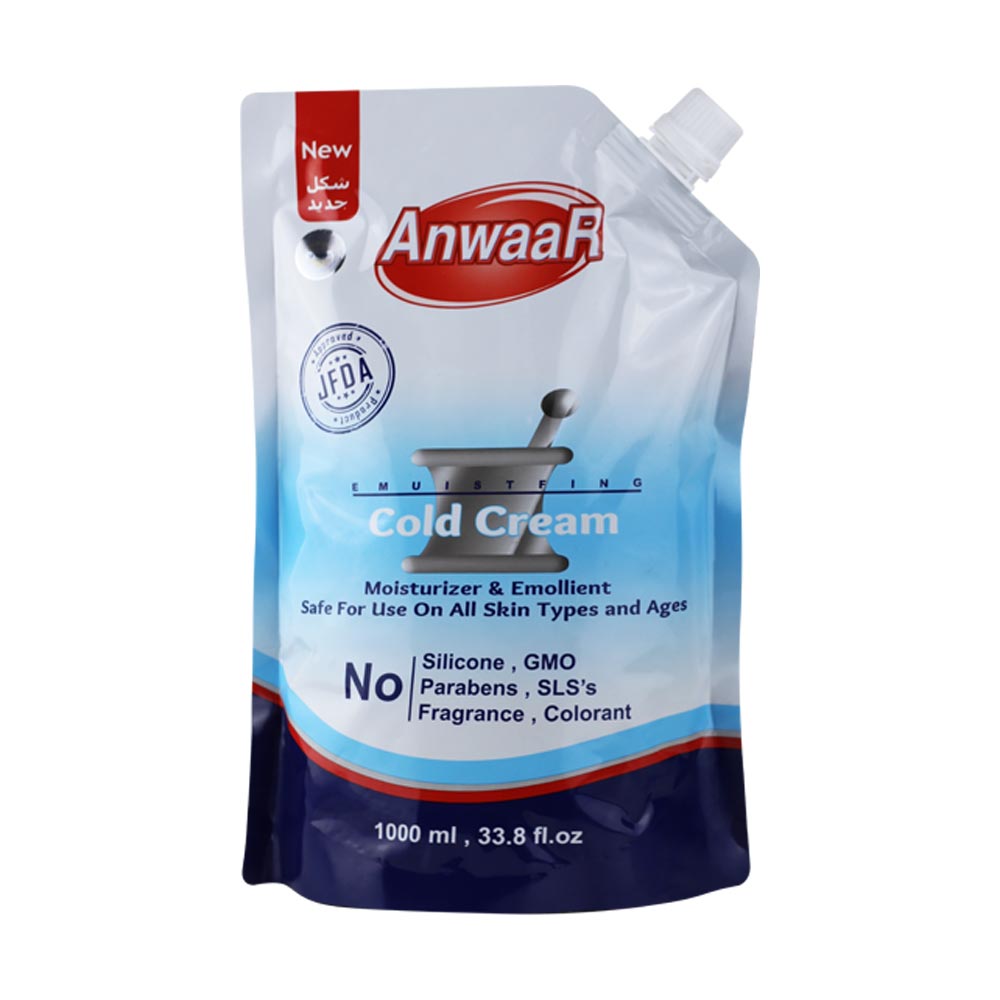 Anwaar Cold Cream safe for all skin types and ages 1000 ml bag